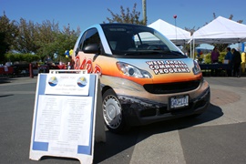 West Shore RCMP smart vehicle displaying community programs.