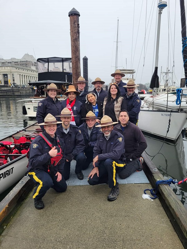 West Shore RCMP Officers with Esquimalt Nations Leadership